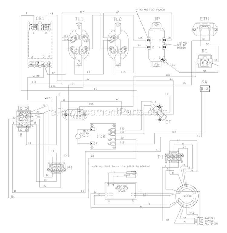 Page F Diagram and Parts List for 030342-0  Briggs and Stratton Generator